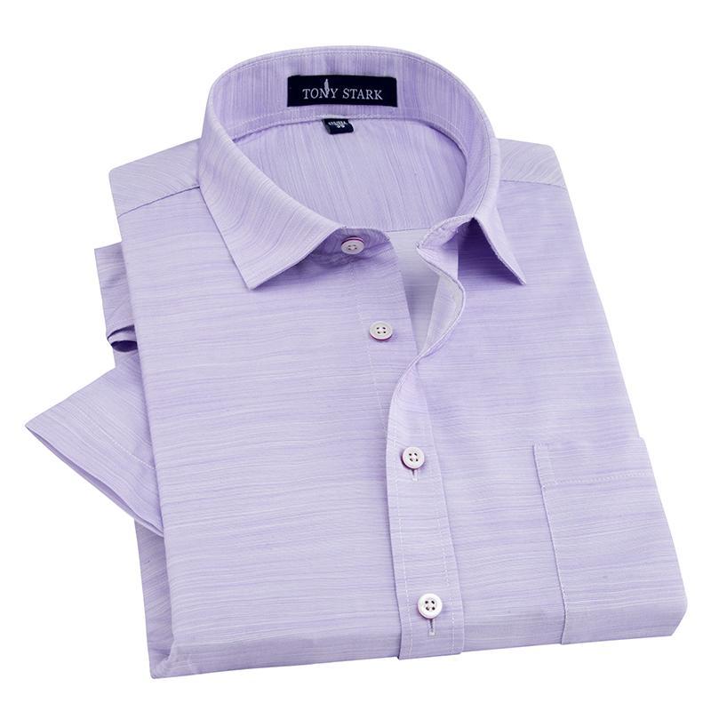 

Men's Regular-fit Short Sleeve Linen Cotton Shirts Single Patch Pocket Male Work Office Brief Thin Plaid Print Casual Shirt, Tony32