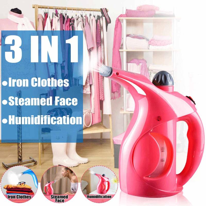 

3 IN 1 Garment Steamer High quality PP 200ml Portable Clothes Iron Steamer Brush multifunction Humidifier Face Blue EU