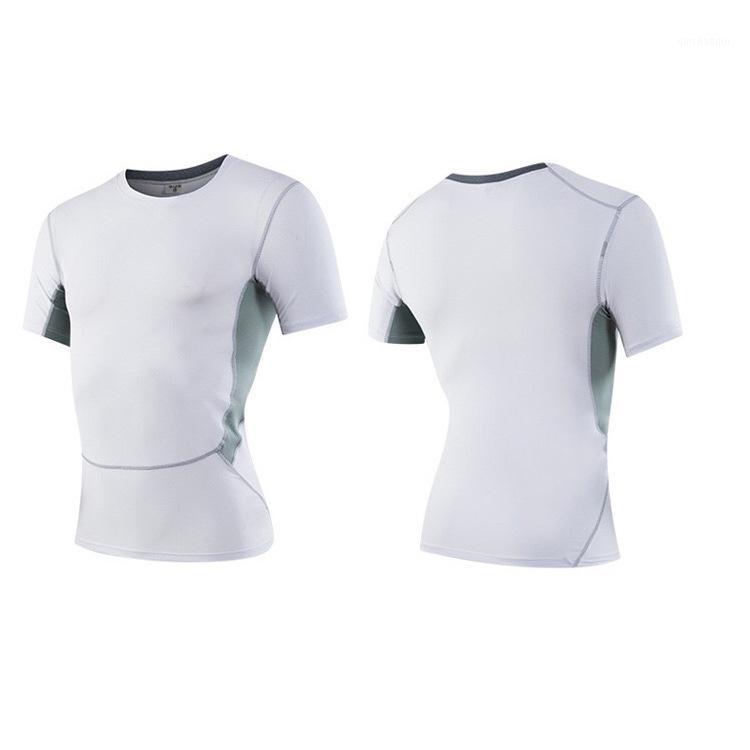 

sports tights quick dry training breathable short sleeve T-shirt with mesh fitness running football basketball fitness1, See chart