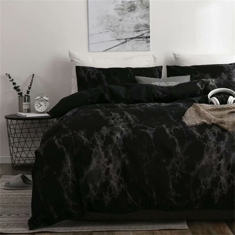 

Luxury Bedding Sets Russian Euro Duvet Cover Single King Queen Family Size Linens Black Bed Set Bedclothes 200x200 201209, 8627