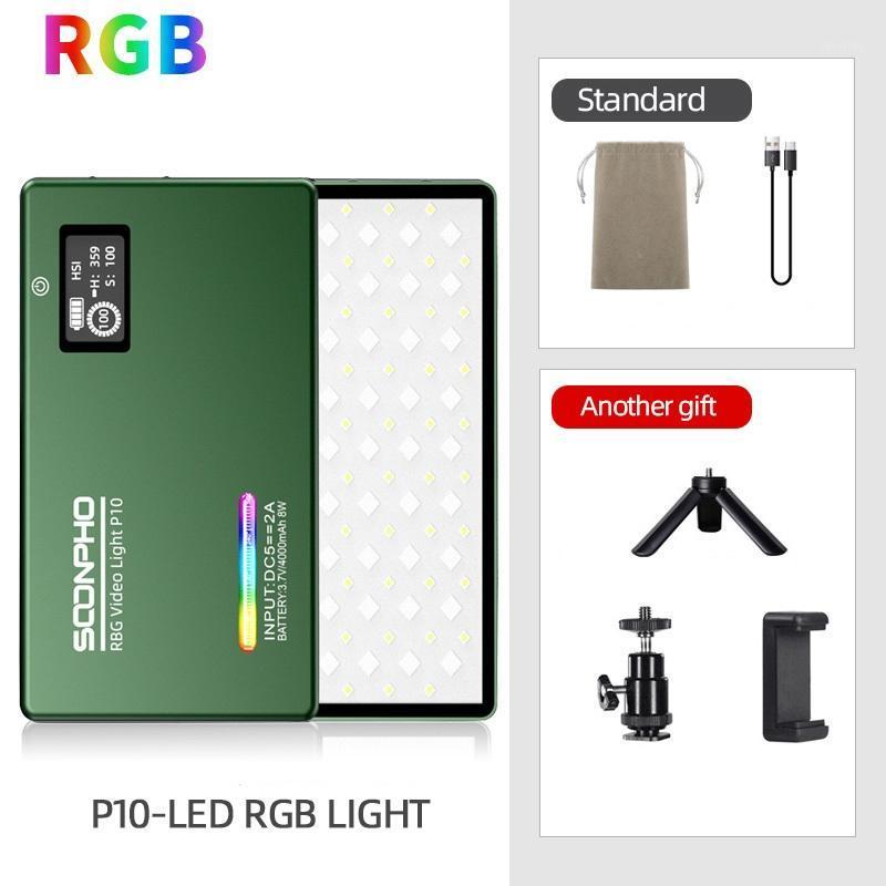 

SOONPHO P10 RGB 2500K-8500K Mini metal Full Color LED Video Light Fill Light lamp Built-in Battery for Phone Camera Shooting1
