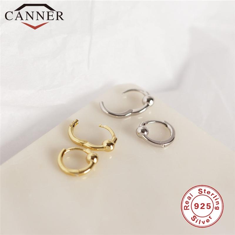 

High-Quality 925 Sterling Silver Geometric Beads Hoop Earrings for Women Black Rectangular CZ Zircon Earring Gold Silver Jewelry