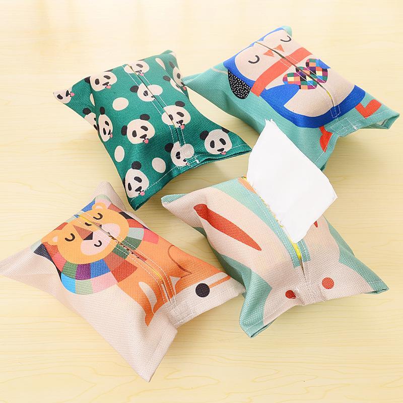 

Wholesale- 1Pcs New Creative Cute Cartoon Classic Novelty Kawaii Animal Tissue Boxes Case Car House Room Restaurant Decoration F05811