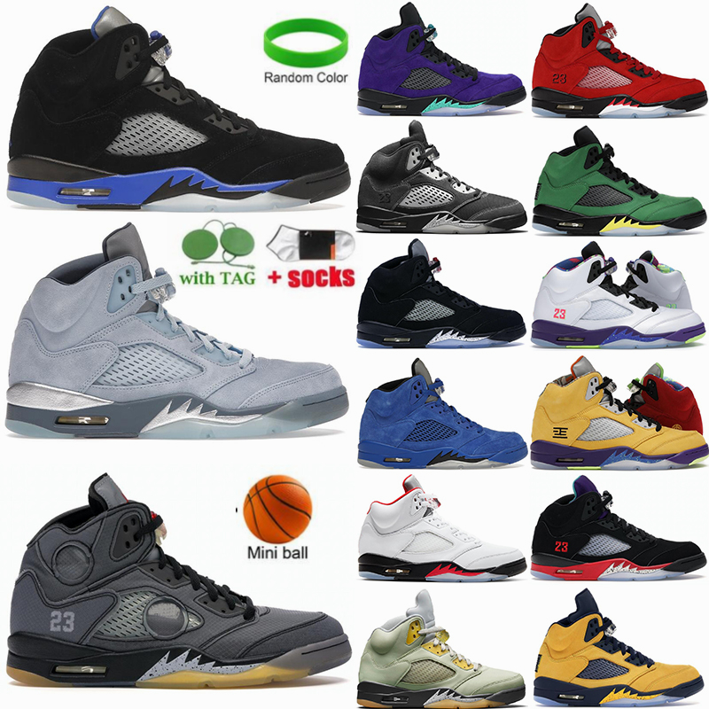 

Sports Basketball Shoes 5 5s Racer Blue Shattered Backboard What The Sail White Stealth Alternate Grape Top 3 Mens Man Designer Sneakers Jumpman Trainers, Shoes box