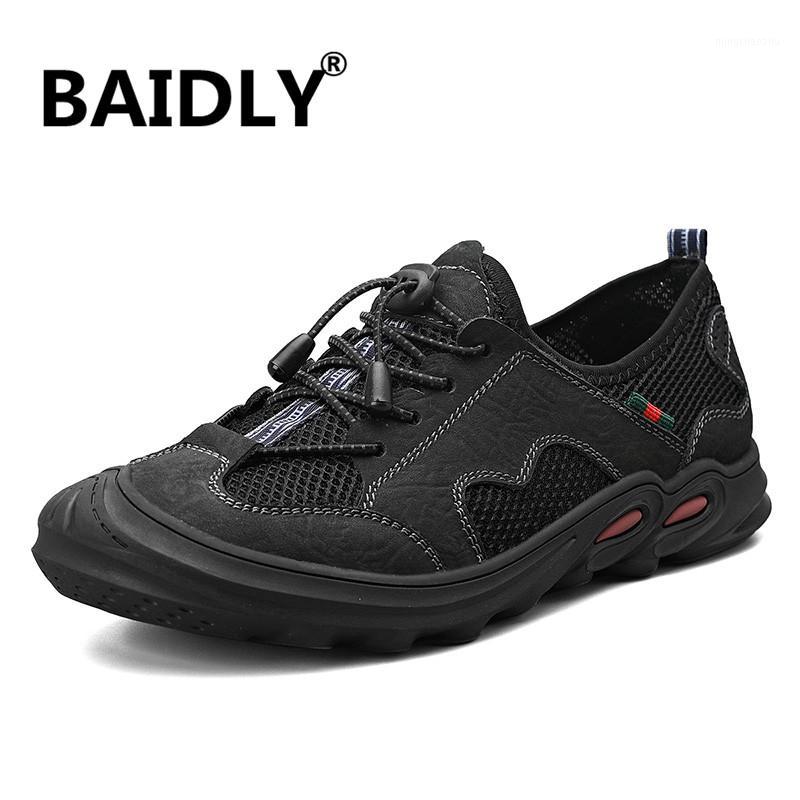 

Fashion Sandals Men Summer Leather Hiking Beach Shoes Outdoor Comfort Casual Walking Sandals Male Shoes Sandalia Masculina1, Black