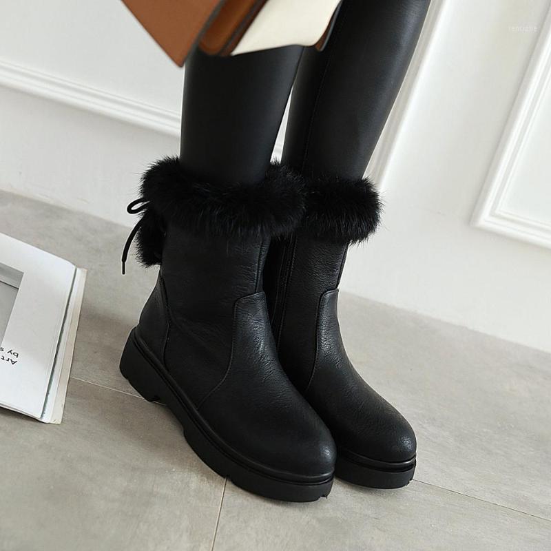 

2020 women winter shoes women's ankle boots the new fashion casual fashion flat warm woman snow boots free shipping1, Beige