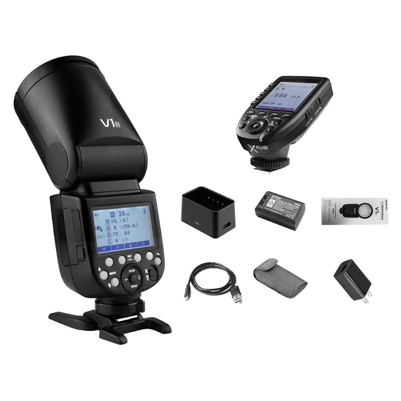 

Professional Camera Flash Speedlite Round Head Wireless 2.4G Fresnel Zoom for Studio Photography Flash Light Accessories Kit