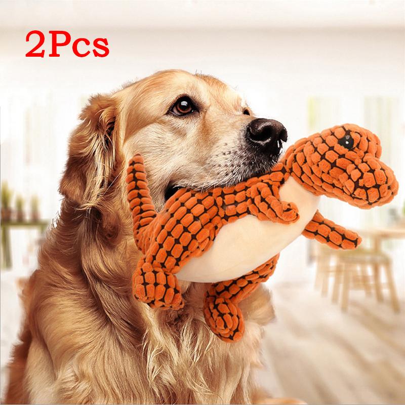 

JORMEL 2Pcs Dog Toys Cute Animal Designs Pet Puppy Chew Squeaker Squeak Plush Sound Toy For Dogs Cats Pet Chew Products