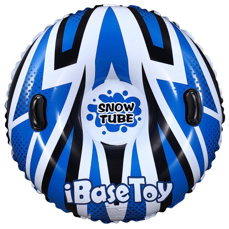 

IBASETOY 120cm PVC Inflatable Snow Tube Snow Sled Winter Ring with Handles for Skiing Skating Games
