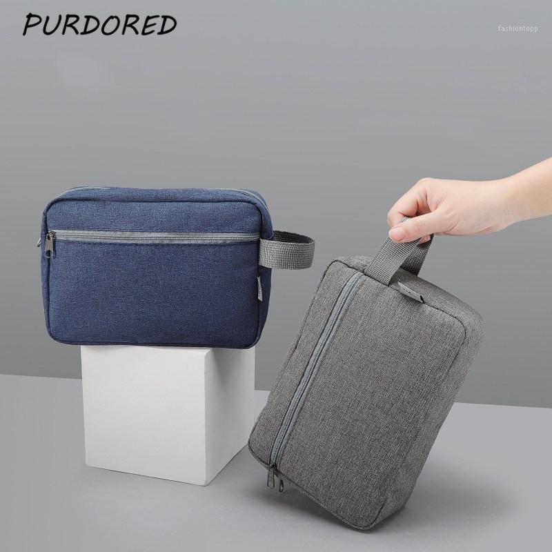 

PURDORED 1 Pc Solid Color Washing Bag for Men Waterproof Oxford Cosmetic Bag Travel Makeup Beauty Cosmetic Toiletry Kit1, Blue
