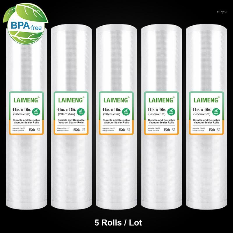 

LAIMENG 5 Rolls Sous Vide Roll Bags For Vacuum Packing Machine Packaging Storage Vacuum Bags for Sealer R1291