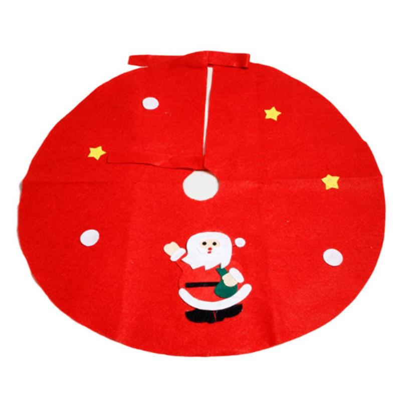 

Red 90CM Non-Woven Christmas Tree Skirts Aprons Decoration Ornament Lovely