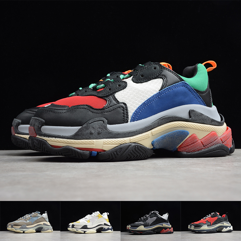 

Paris Triple S 17FW Sneakers Mens TripleS Black Pink Grey Old Dad Shoes Platform Women Casual Trainer Retro Ladies Designer Shoes, Shown