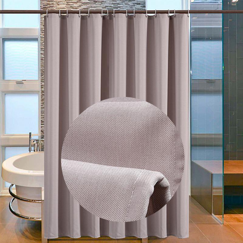

Waterproof Mildew Thickening Shower Curtain Solid Color Shower Curtain Bathroom Imitation linen D40
