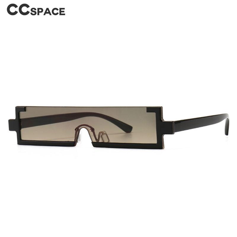 

46654 Rectangle One Lens Half Frame Luxury Sunglasses Fashion Men Women Shades UV400 Vintage Glasses