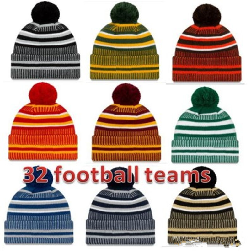 

2020 Sideline Beanies Beanies Hats American Football 32 teams Beanies Sports winter knit caps Beanie Skullies Knitted Hats drop shippping, Choose colors
