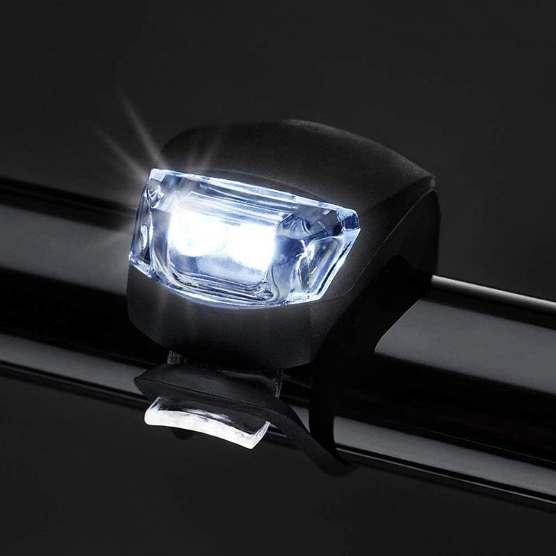 

Bike Front Rear Light Set Silicone LED Mountain Road Headlight Tail Warning Lamp for Outdoor Cycle Biking Entertainment