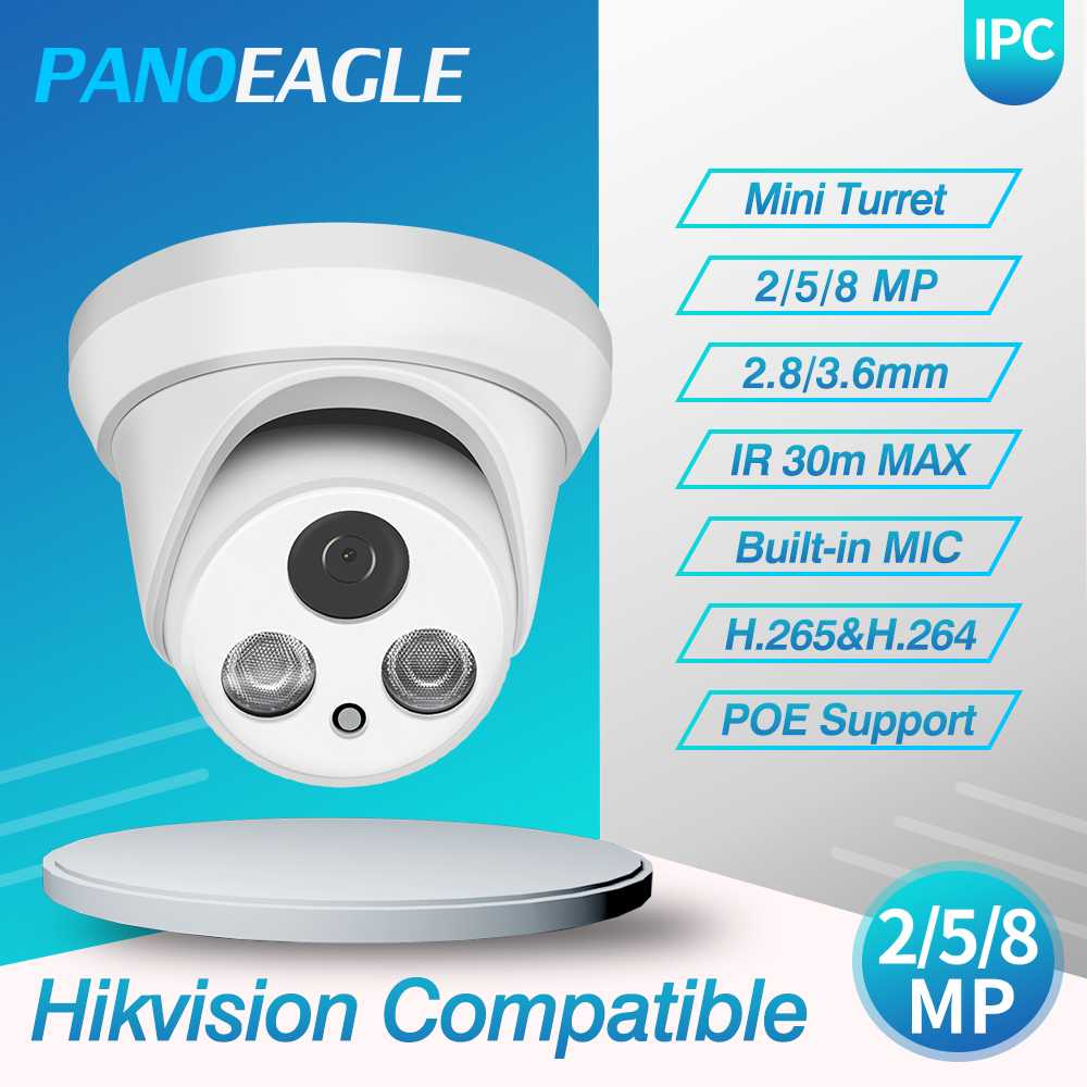 

PANOEAGEL 8MP POE IP Camera Dome CCTV Camera Ultra 5MP HD IR 30m ONVIF H.265 P2P Plug&play Security IPC Hikvision Compatible