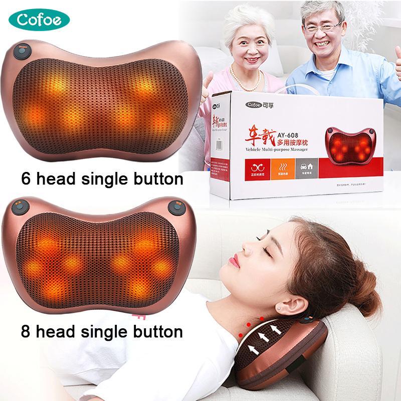 

Neck Massager Car Home Multifunctional Massager pillow Cervical Shiatsu Neck Back Waist Body Electric Pillow Cushion1