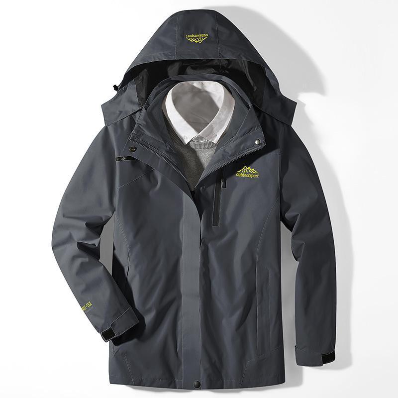 

Adults Winter Autumn 2pcs Jackets Fleece + Cardigan Waterproof Tactical Windbreakers Outdoor Sportswear Hiking Trench Coat -5XL1, Womenp