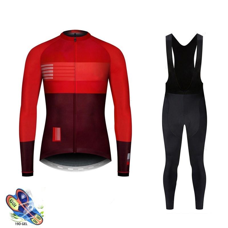

Spring/Autumn Cycling Clothing Long Sleeve Cycling Jersey Set MTB Bib Pants Set Outdoor Sports Jacket Men Roupa Ciclismo Hombre, Only jersey