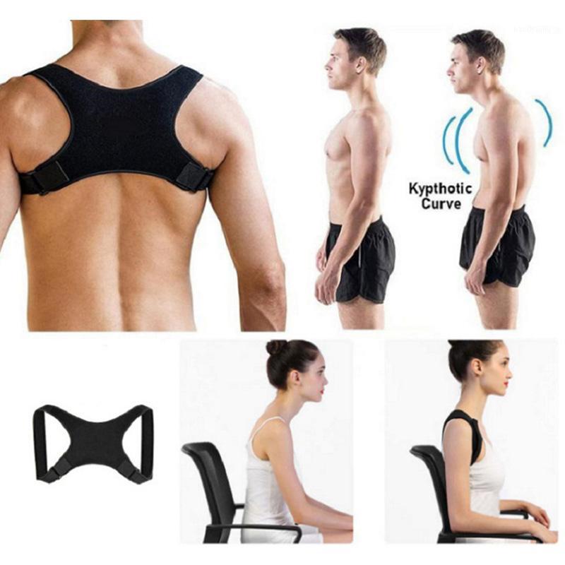 

Men Women Shoulder Strap Posture Correction Support Belt Back Posture Corrector Adjustable Therapy Lumbar Brace Spine1, Red