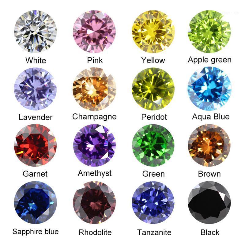 

Other 0.8~3.0mm 5A Quality 1000pcs/lot Various Color Loose CZ Stone For Jewelry Round Brilliant Cut Cubic Zirconia Synthetic Gems