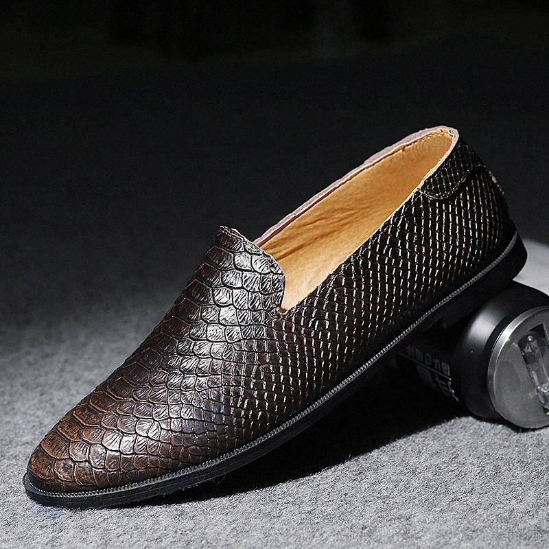 

Men Genuine Leather Shoes fashion Soft Slip-On Sneakers Male Comfortable Shoes outdoor Casual Business Loafers Shoes Men #wL7e
