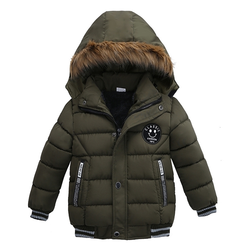 

Autumn Winter Baby Jacket Boys Children Clothing Kids Hooded Warm Outerwear Coat For Boy Clothes 2 3 4 5Yrs Y200901, As picture