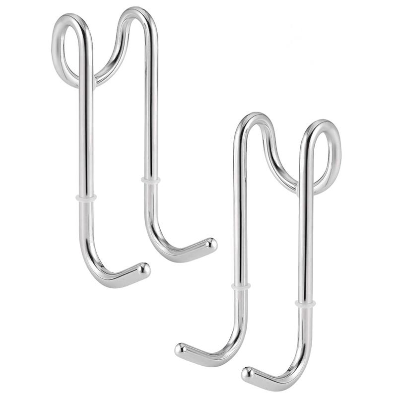 

Hooks & Rails Shower Door Hooks, Over For Bathroom Frameless Glass Door, Towel