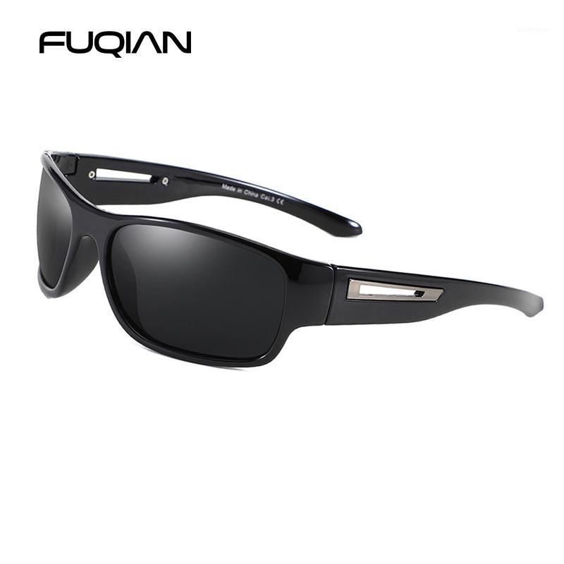 

FUQIAN New Sport Sunglasses Men Polarized Fashion Outdoor Women Sun Glasses Vintage Mirror Blue Sports Goggle UV4001