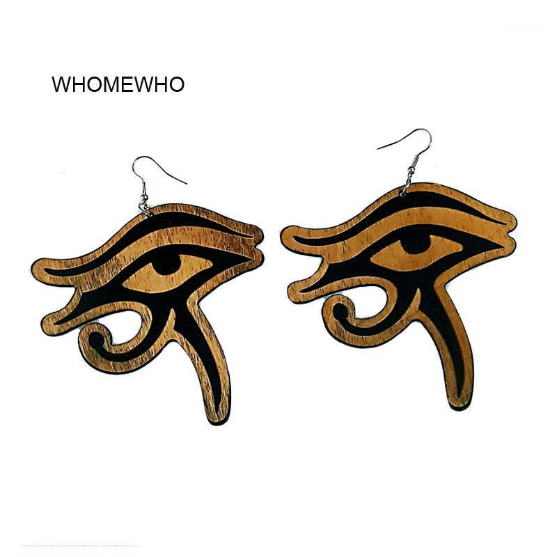 

Natural Wood Laser Cut Geometric Eye of Horus Nefertiti Egypt Africa Earrings Bohemia African Wooden DIY Jewelry1