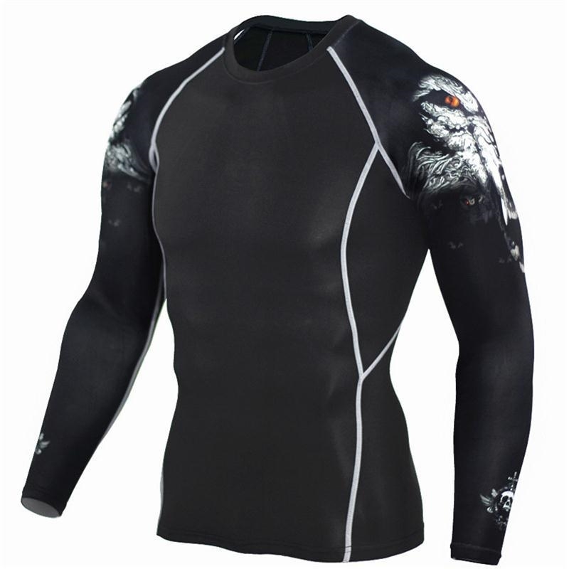 

Men Fitness T Shirts Fashion Teen Wolf Long Sleeve Compression T Shirts Rashguard Bodybuilding MMA Brand Clothing T shirt 201203, 12