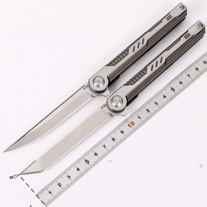 

New EDC M390 Titanium Ball Bearings Fast Open Pocket Folder Knife HX-01-M390
