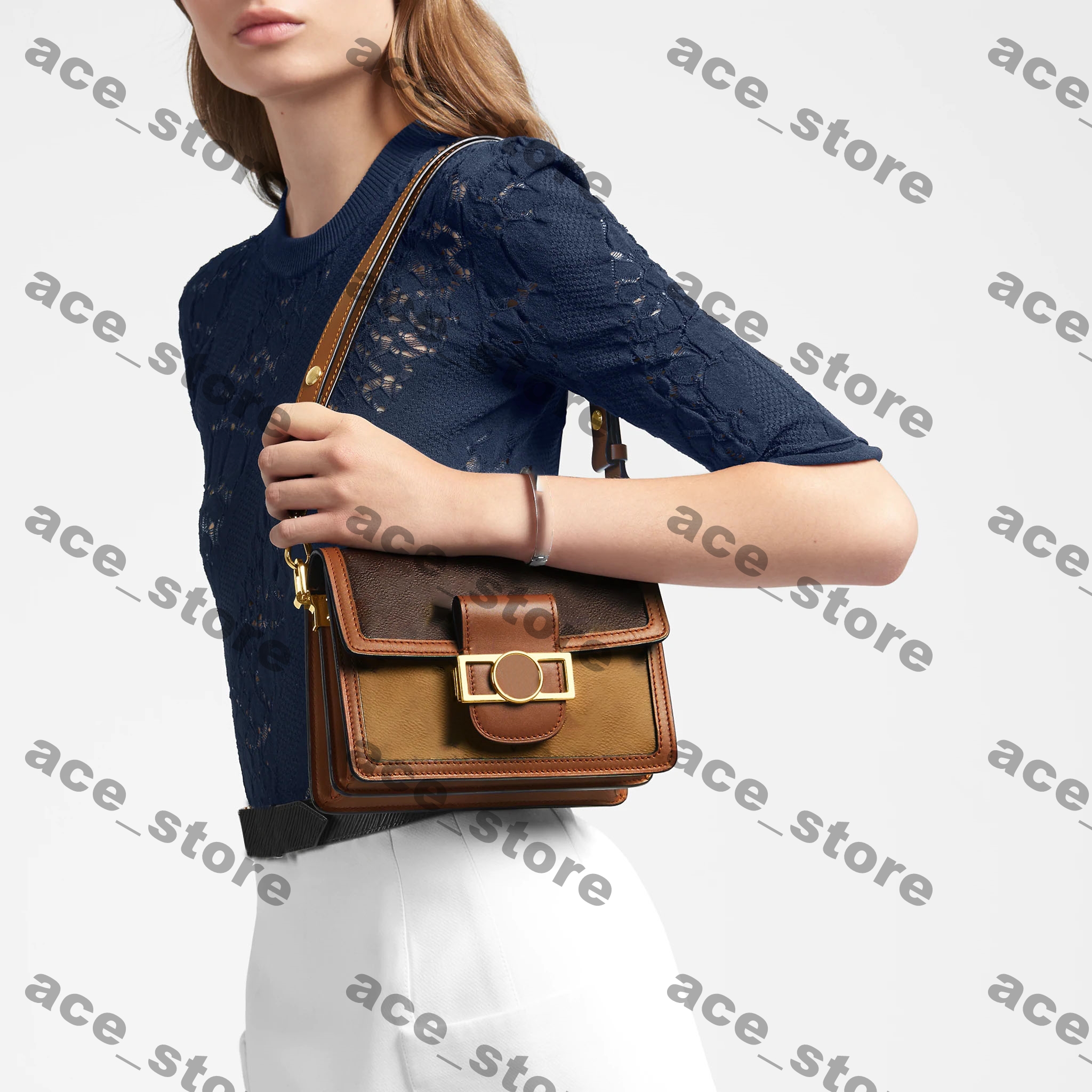 

Designer Female DAUPHINE shoulder bags Handbags Lock Chain corssbady Women Purses LeisureFashion pochette M44391 05, Customized
