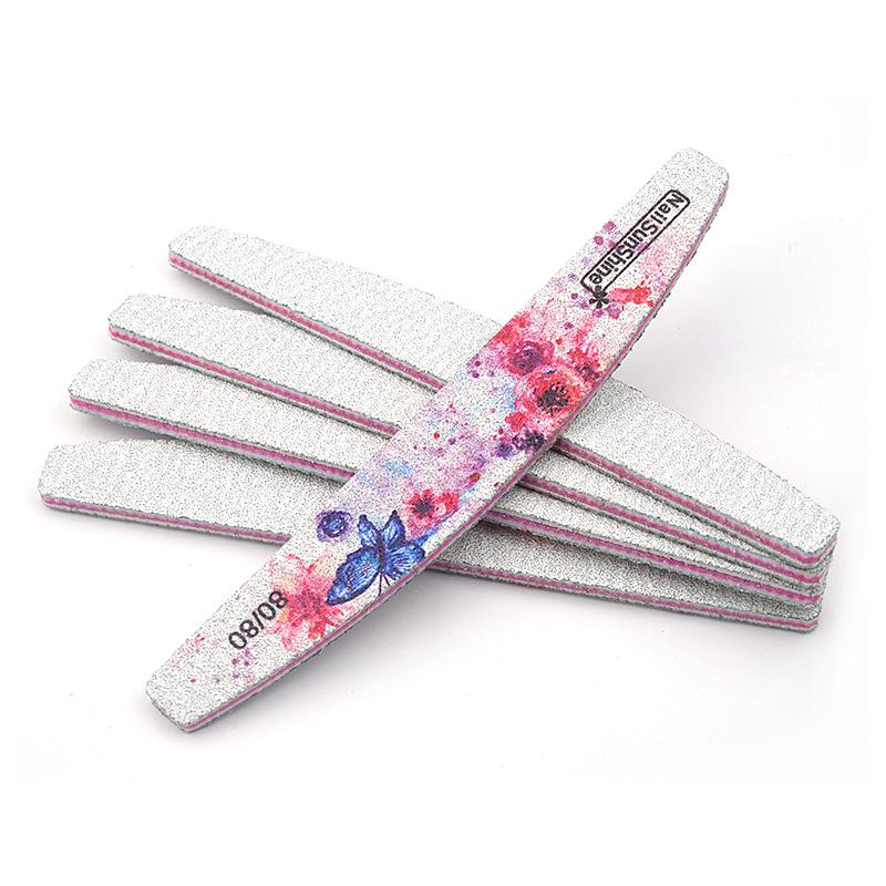 

Nail Files 20Pcs/Lot File 80/80 Sunshine Ink Printing Sanding Buffer Block Plastic Pedicure Polish Beauty Tools Professional Art