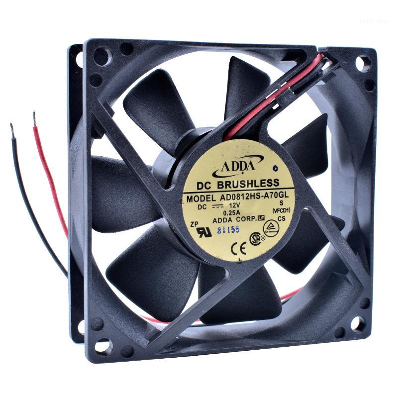 

COOLING REVOLUTION AD0812HS-A70GL 8cm 80mm fan 8025 12V 0.25A Brand new original 2 line air volume chassis cooling fan1