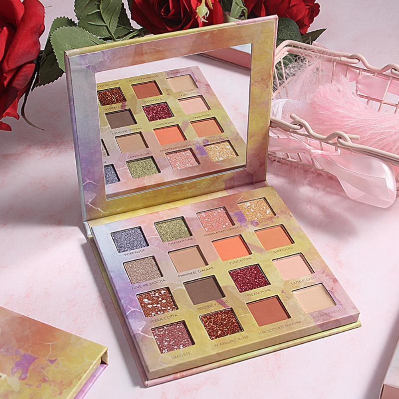 

Blue ZOO 16 Colors Eyeshadow Disc Matte Shimmer Earth Color Student Fairy Eye Shadow Plate