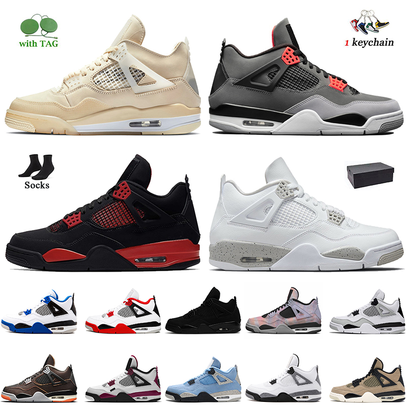 

WITH BOX Designer 2023 New Authentic 4s Mens Basketball Shoes With Box Socks Jumpman 4 White Oreo Cement Infrared Red Thunder Sail Zen Master Starfish Black Cat Traine, C18 gs motorsport 36-47