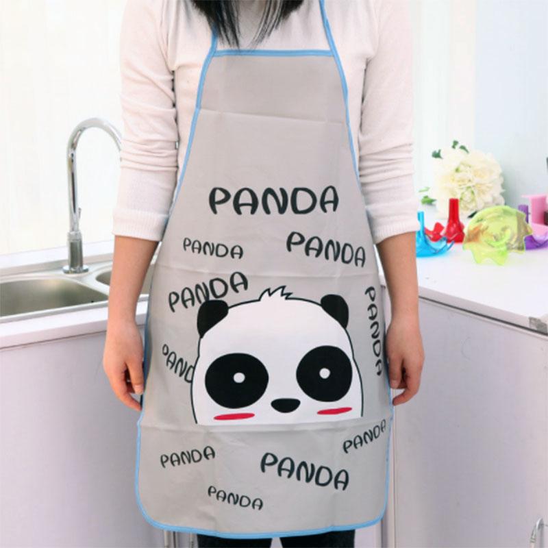 

Aprons PVC Waterproof Cartoon Apron Sleeveless Anti-oil Kitchen Cooking Waist Bib Creative Women Household