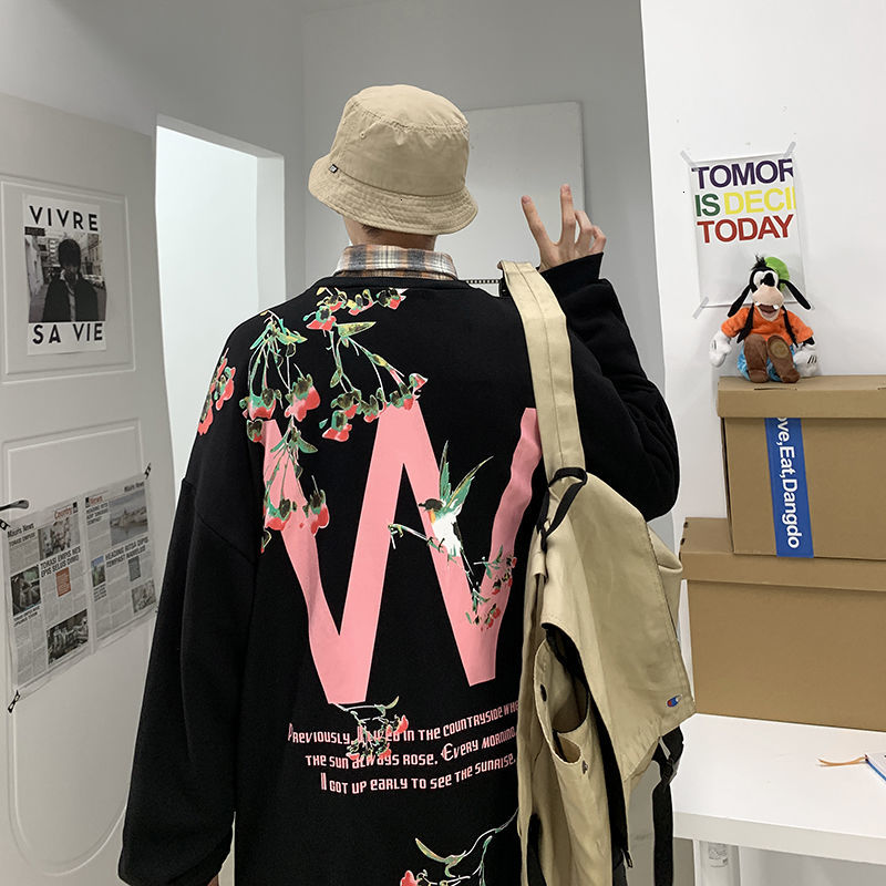 

Male Sweat 2021 Spring and Winter New Thin Letter M- Long Sleeve Sweater Clothes 33GF, White