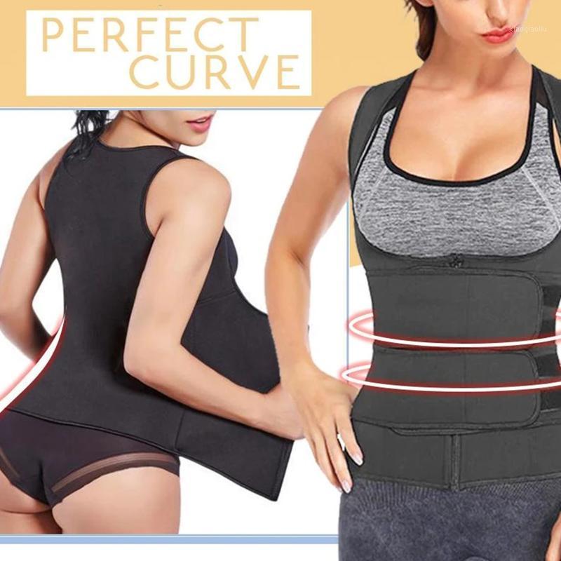 

2-in-1 Bust Lifter & Waist Shaper Adjustable Hook-and-loop Zipper Closure Women Shapewear H7JP1, Black
