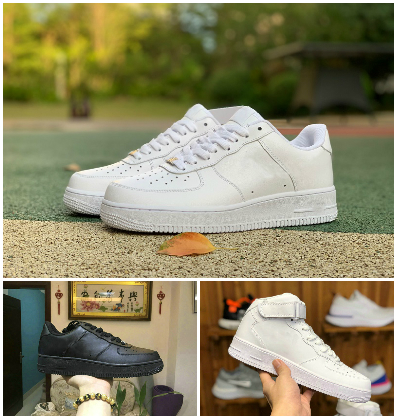 

Wholesale Classic Mens Low RunninG Shoes Cheap One Unisex 1 Knit Euro Airs High Women All White Black Red Skateboard Skate Outdoor Trainers Shoe F1#, Box