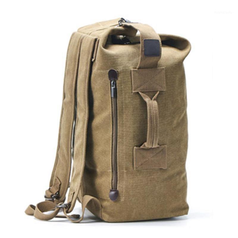 

Large Capacity Man Travel Bag Mountaineering Backpack Male Luggage Top Canvas Bucket Shoulder Bags For Boys Men Backpacks1, Khaki size s