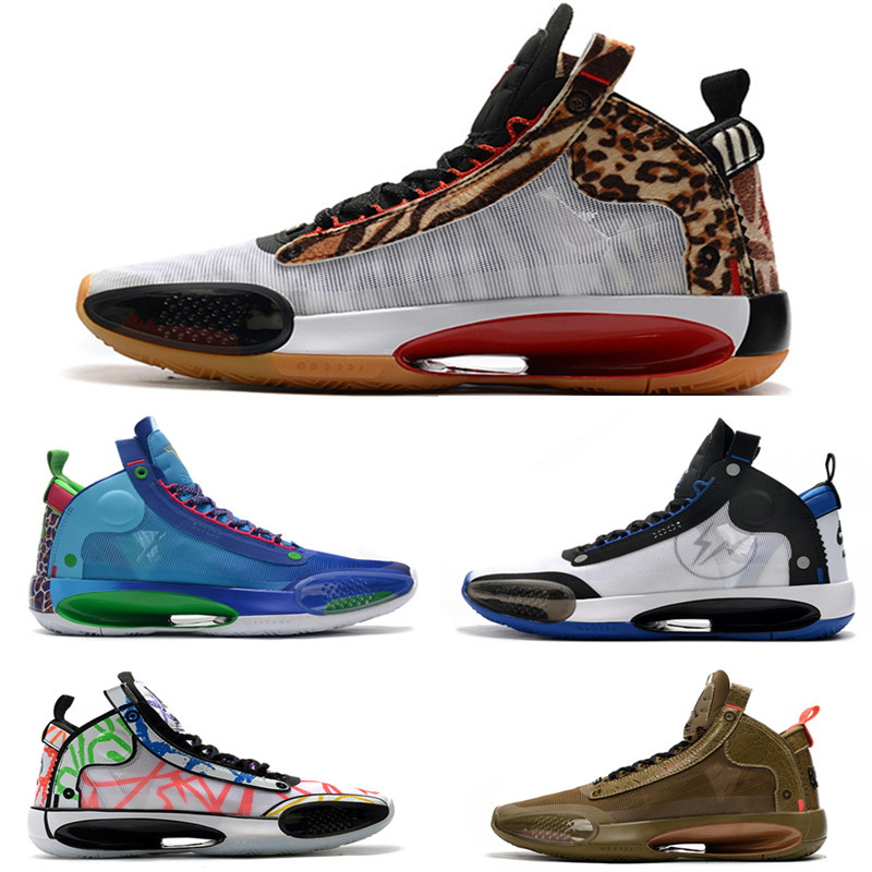 

New 34s XXXIV Mens basketball shoes 34 jumpman BAYOU BOYS Black Cat Blue Void Crispy INFRARED Red Orbit sports sneakers trainers 40-46, Shoelaces