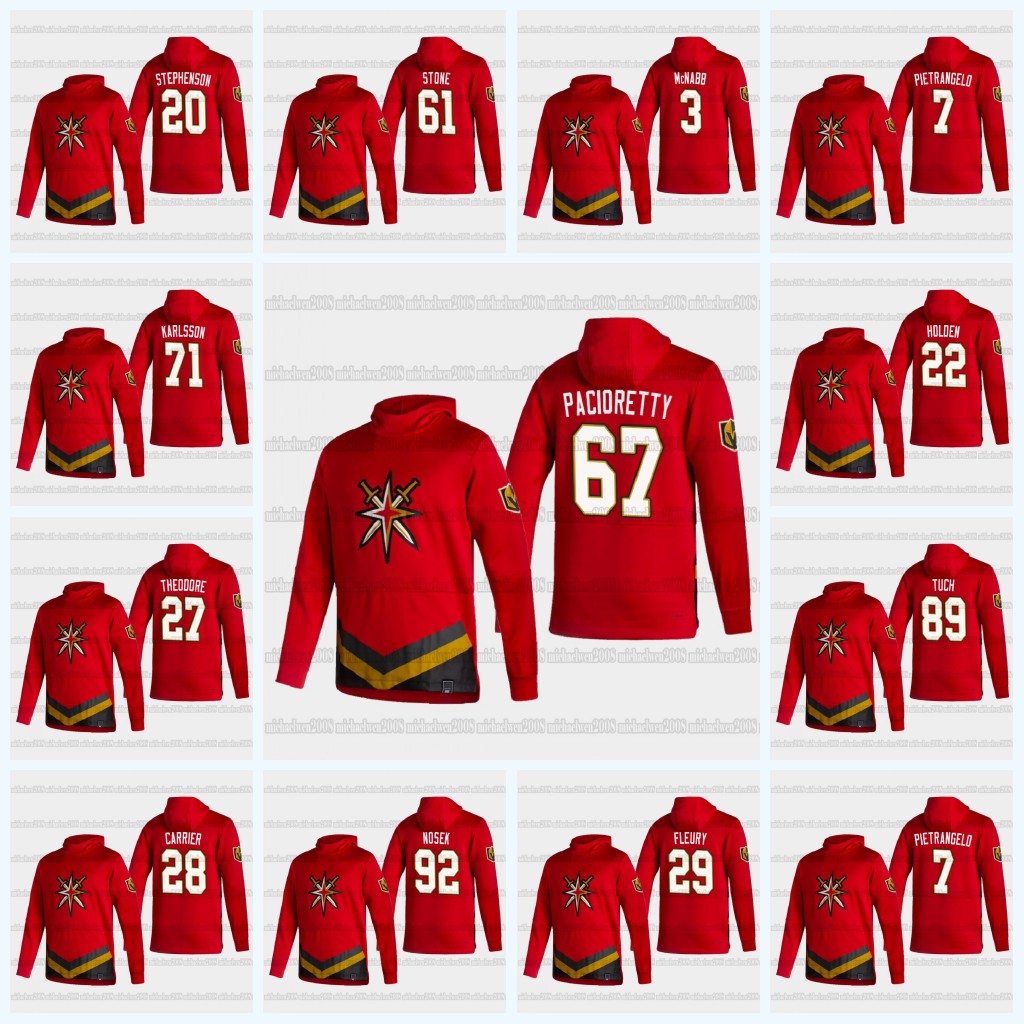 

Vegas Golden Knights 2021 Reverse Retro hoodie Max Pacioretty Alex Pietrangelo Alex Tuch Marc-Andre Fleury Shea Theodore Tomas Nosek Stone, 3 brayden mcnabb