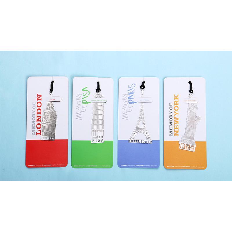 

1pc London Eiffel Tower Statue Of Liberty Book Markers Metal Bookmark For Stationery Books Office jllKYG