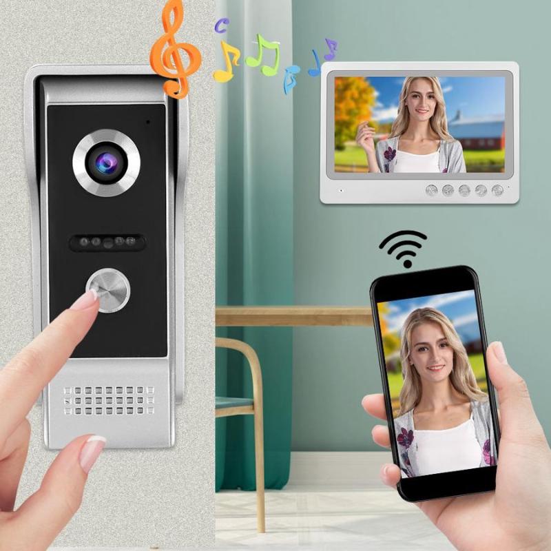 

deurbel met cameras 9in Wifi Video Intercom Kit IP65 Waterproof Night Vision Support Photo Shooting Recording Access System