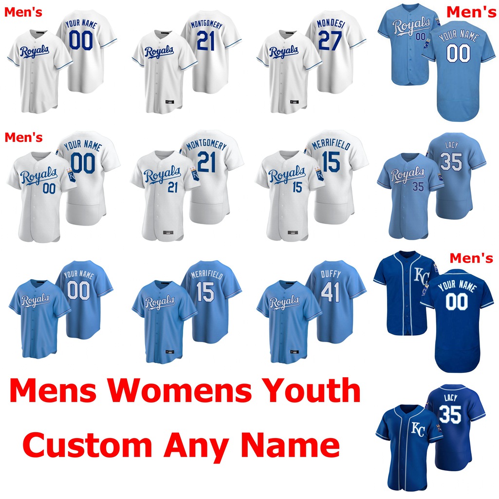 

13 Salvador Perez Jersey Youth Kids Bo Jackson 15 Whit Merrifield George Brett Alex Gordon Brad Keller Baseball Jerseys Custom Stitched, Womens light blue flex base