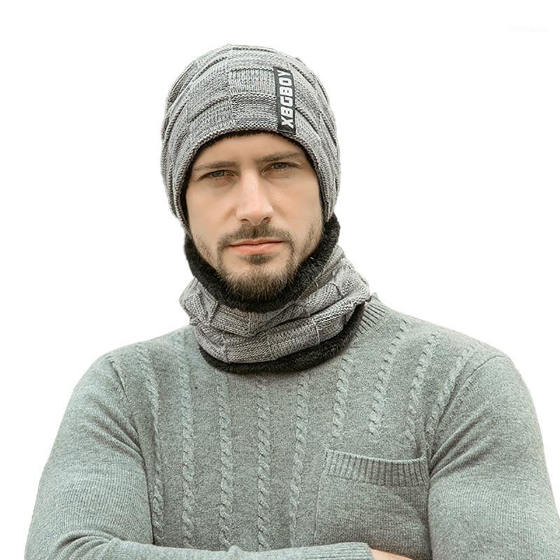

Beanie Hat Scarf Set Winter Warm Fleece Lined Knitted Cap and Scarf for Men Women Skullies Beanies Hats Bonnet1
